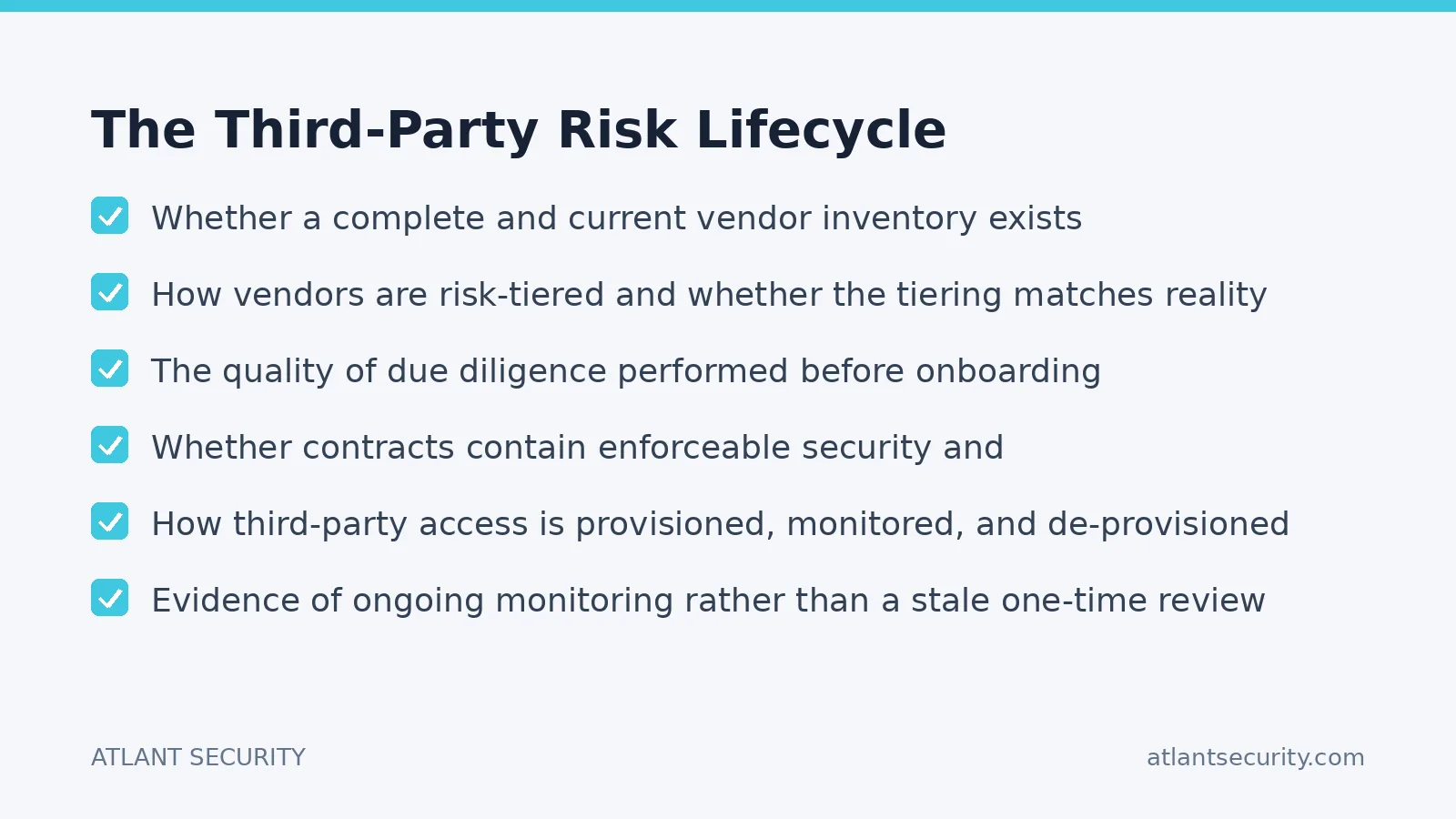 Checklist: The Third-Party Risk Lifecycle