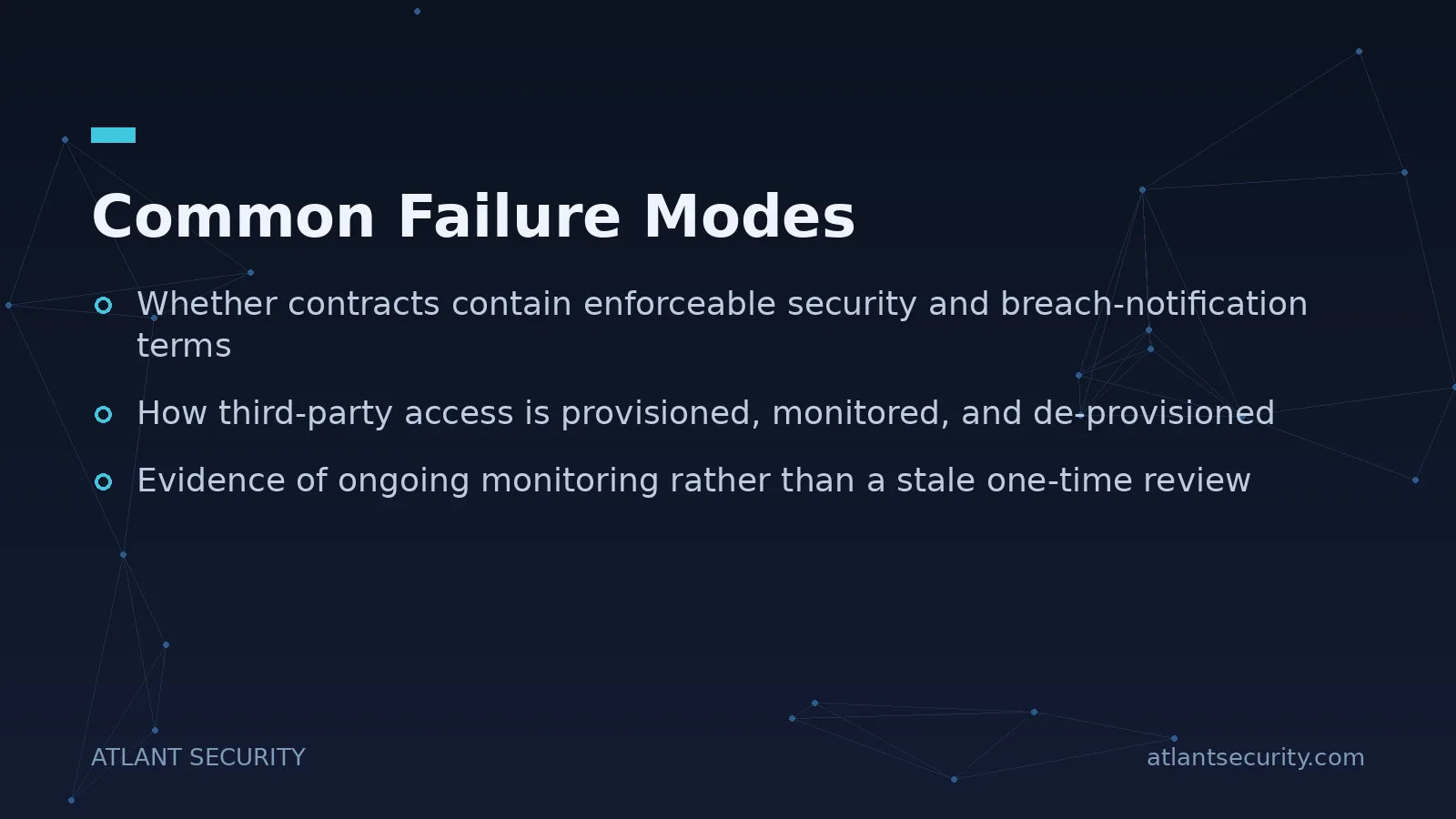 Common Failure Modes - key points