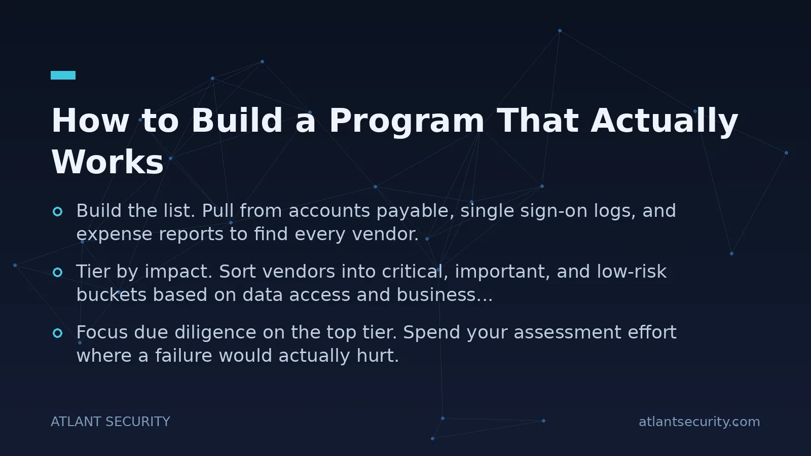 How to Build a Program That Actually Works - key points