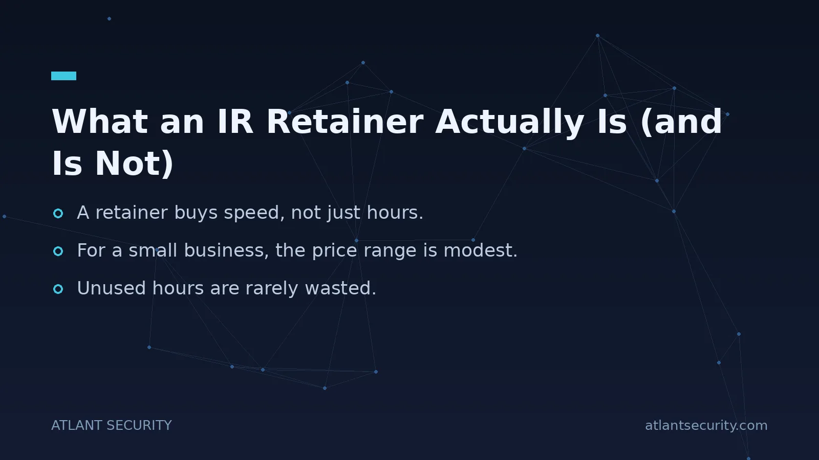 What an IR Retainer Actually Is (and Is Not) - key points