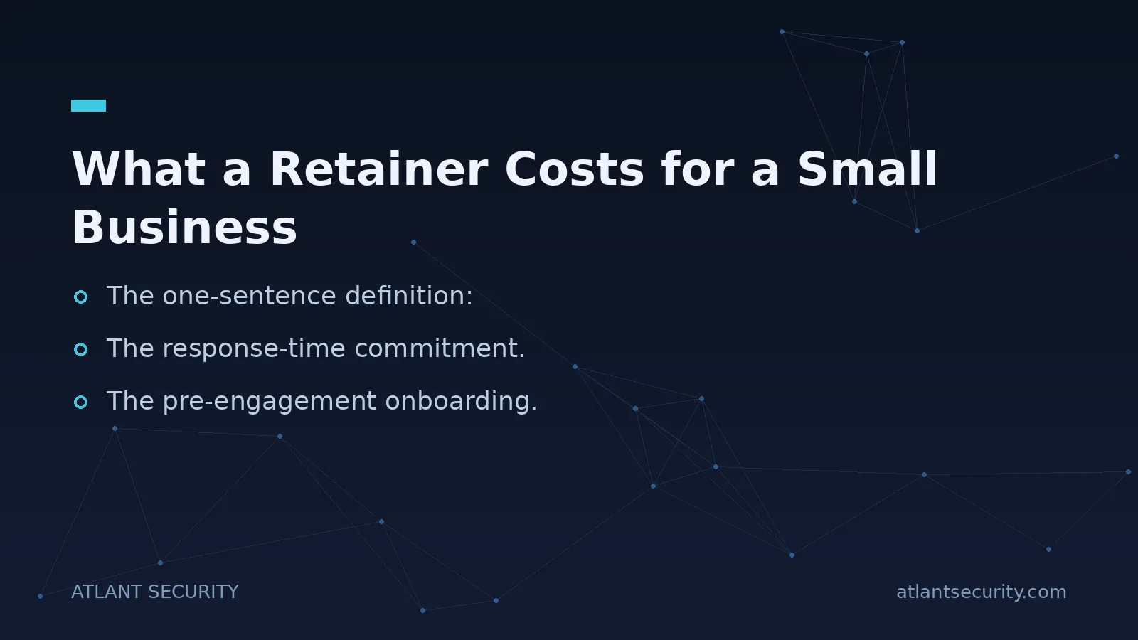 What a Retainer Costs for a Small Business - key points
