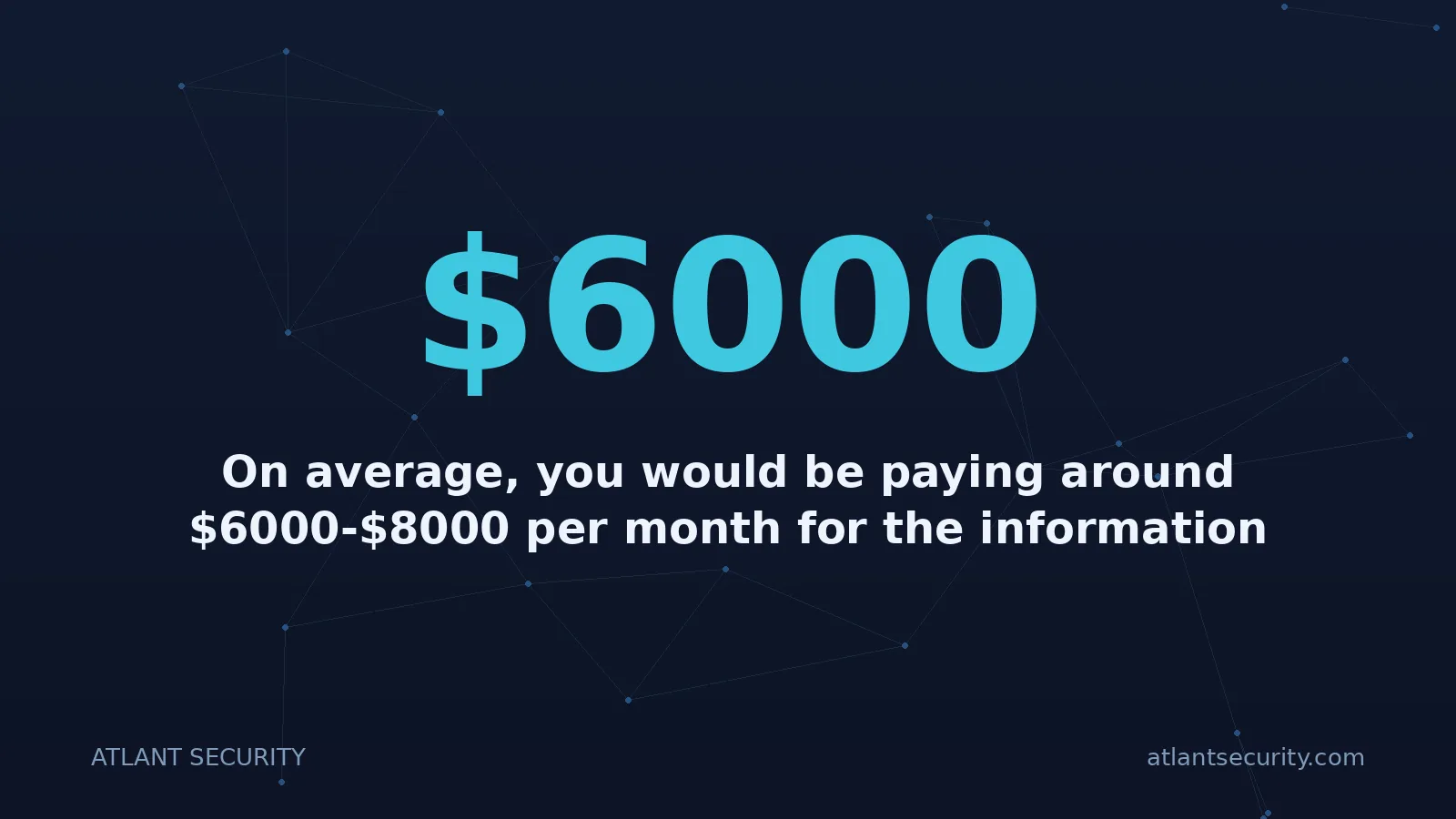 $6000: On average, you would be paying around $6000-$8000 per month for the information security engineer