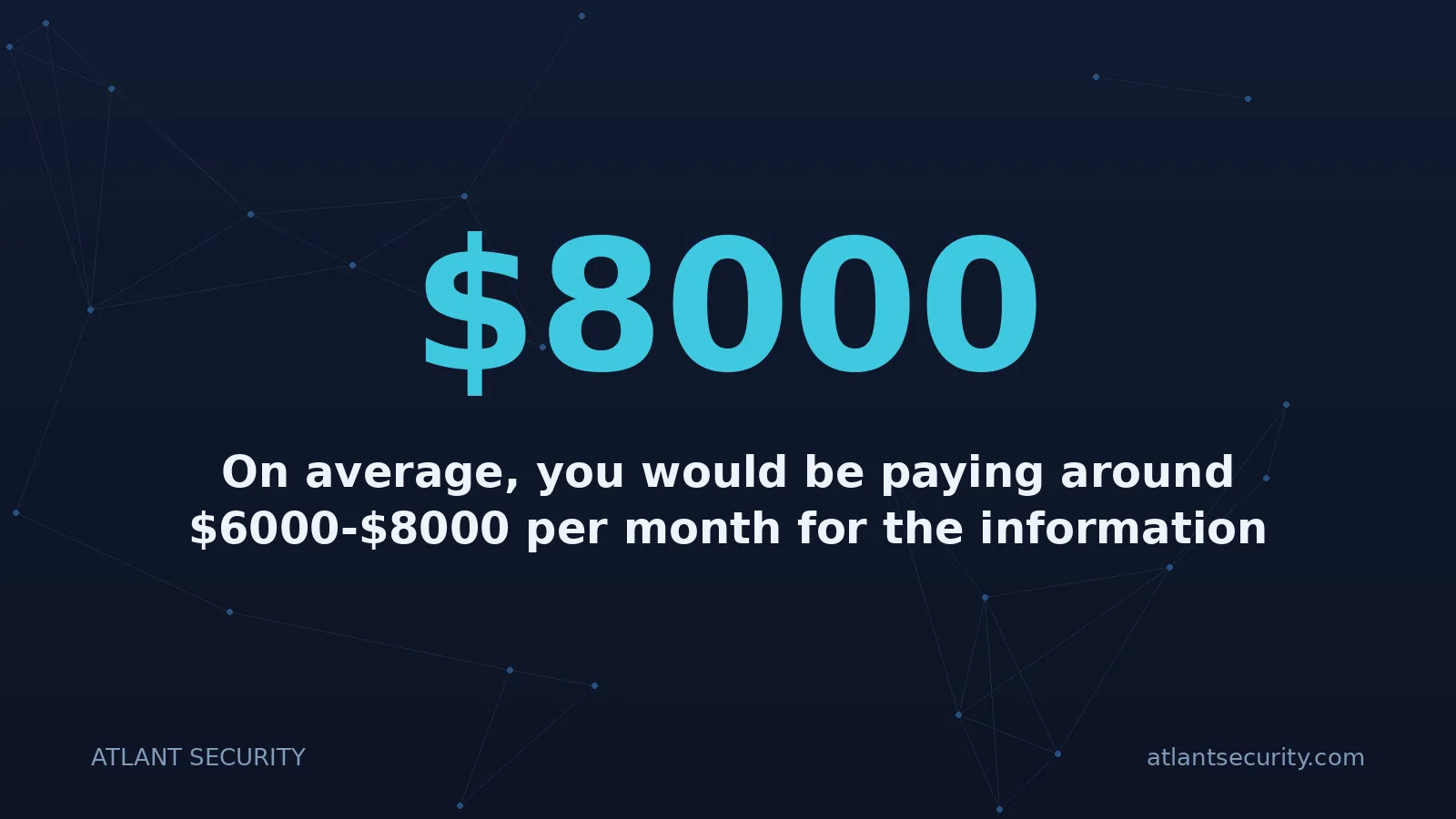 $8000: On average, you would be paying around $6000-$8000 per month for the information security engineer