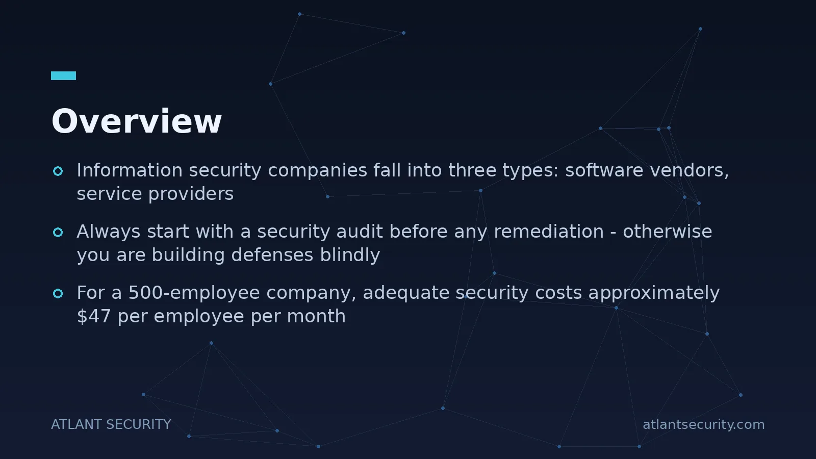 Overview - key points