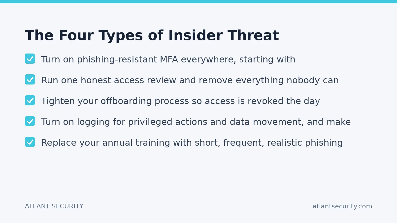 Checklist: The Four Types of Insider Threat