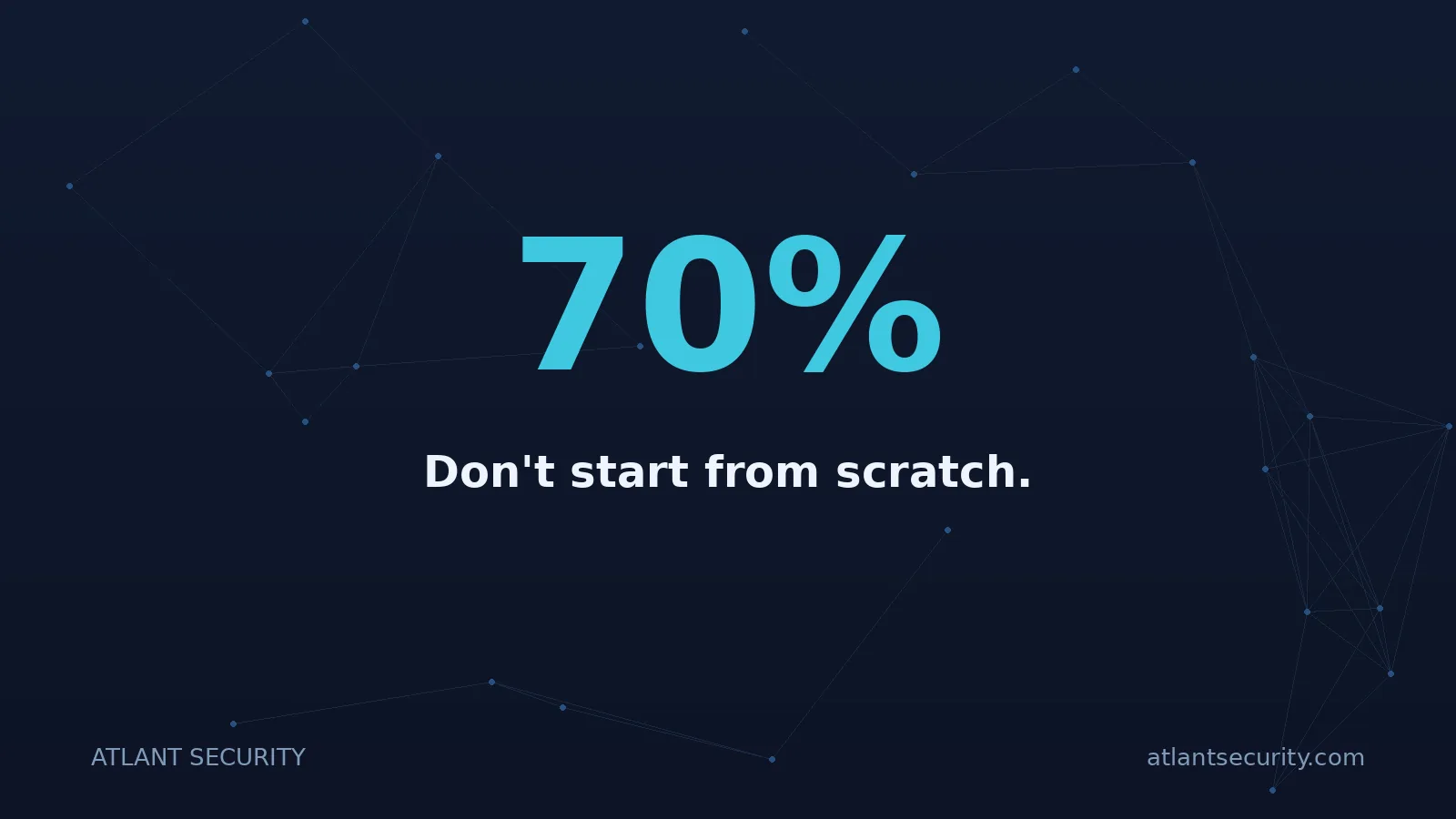 70%: Don't start from scratch.