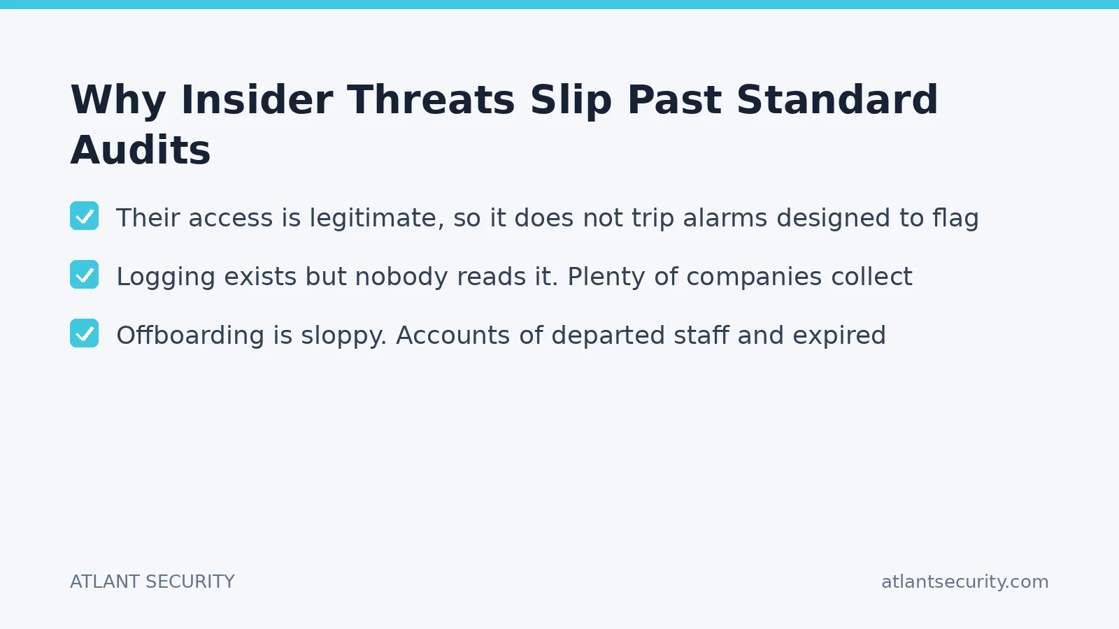Checklist: Why Insider Threats Slip Past Standard Audits
