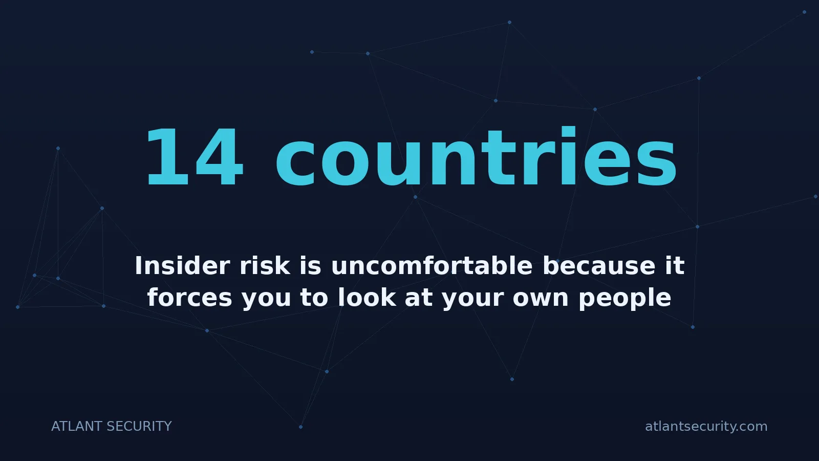 14 countries: Insider risk is uncomfortable because it forces you to look at your own people