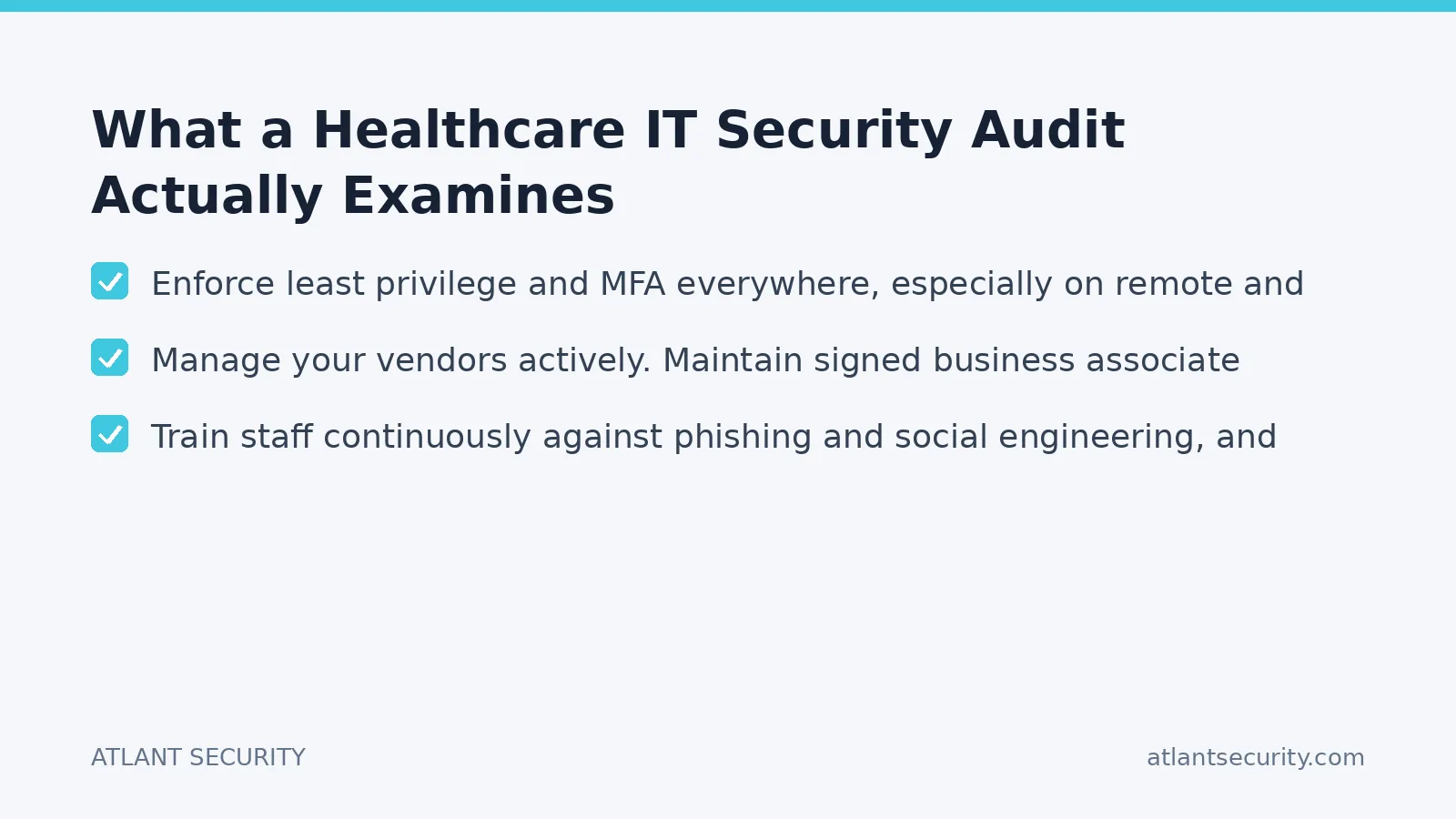 Checklist: What a Healthcare IT Security Audit Actually Examines