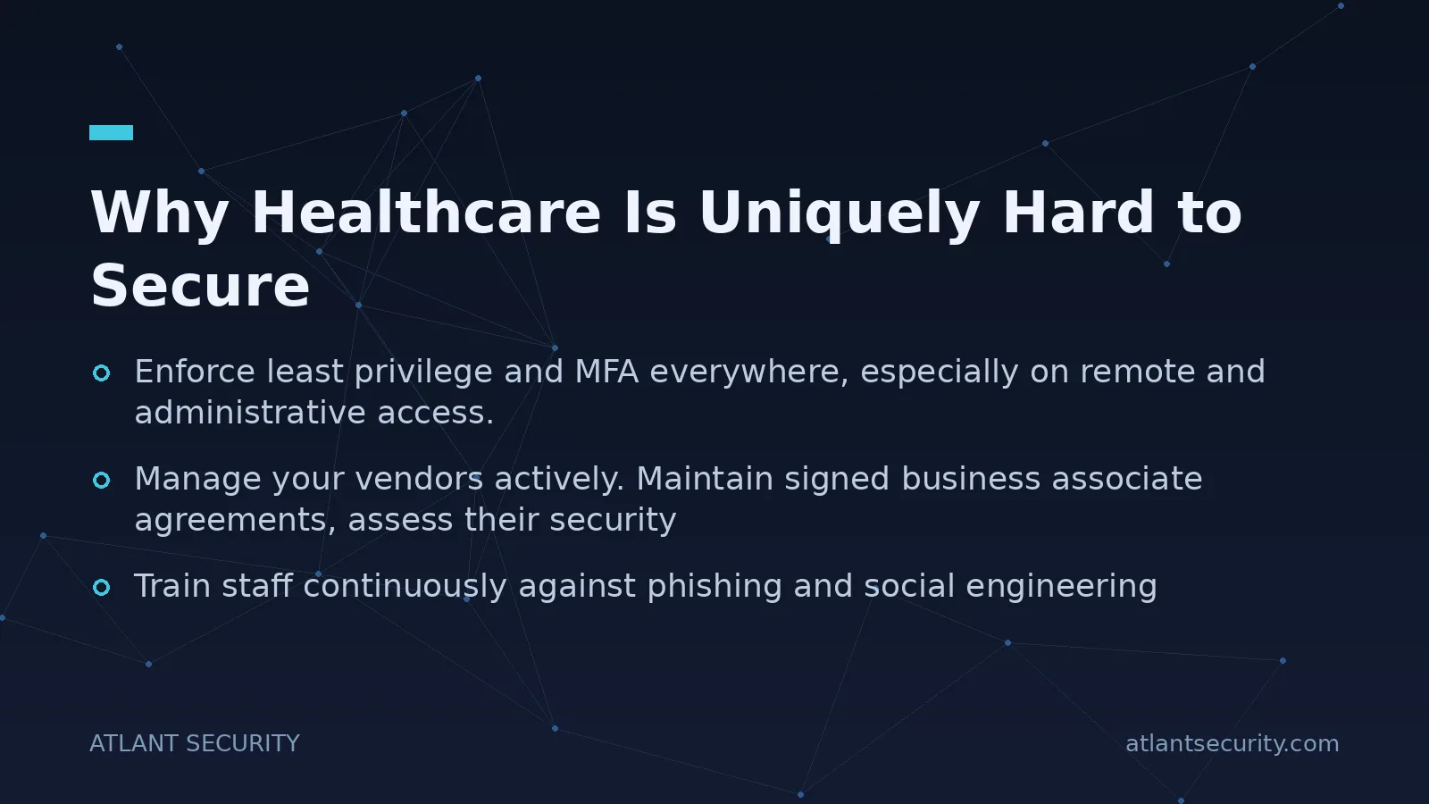 Why Healthcare Is Uniquely Hard to Secure - key points