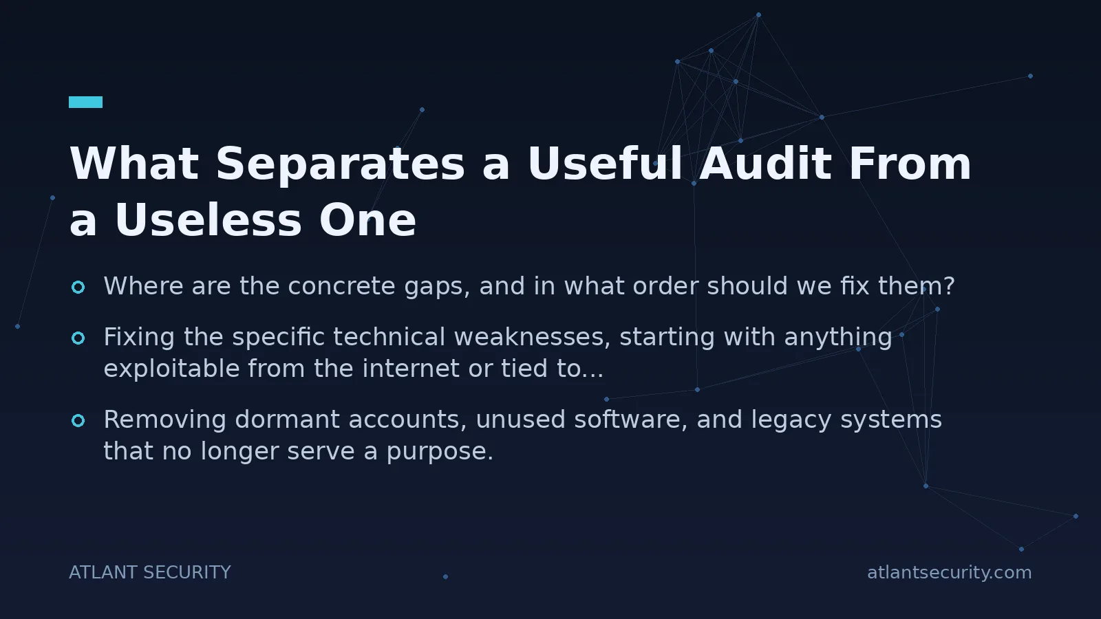 What Separates a Useful Audit From a Useless One - key points