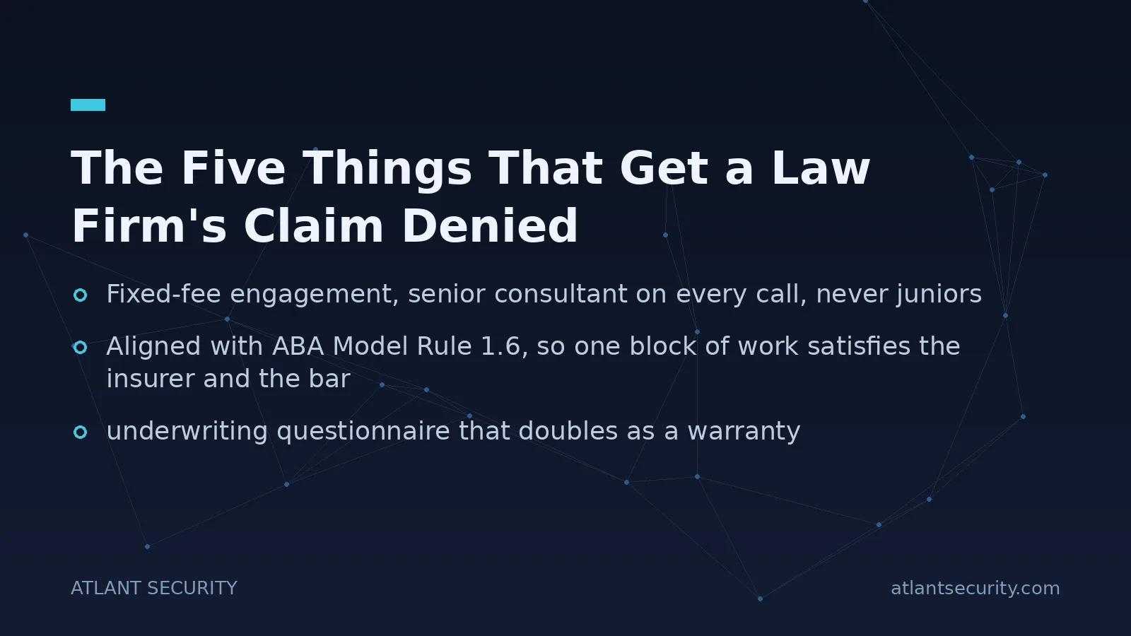 The Five Things That Get a Law Firm's Claim Denied - key points