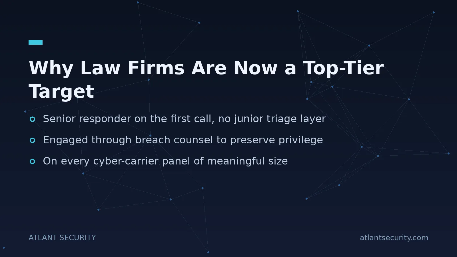 Why Law Firms Are Now a Top-Tier Target - key points