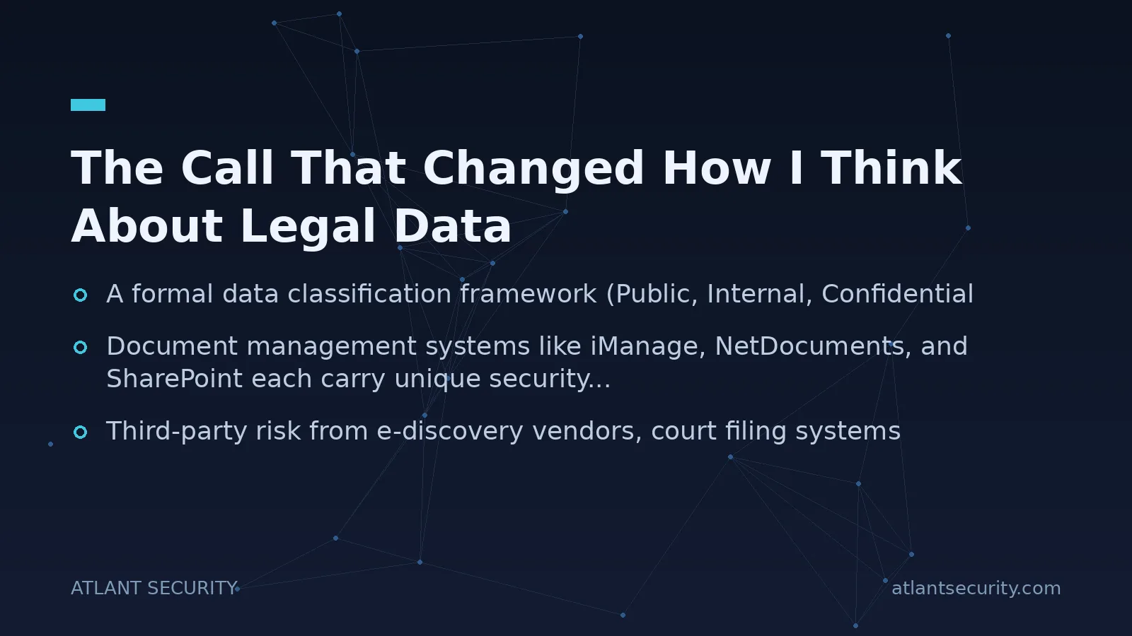 The Call That Changed How I Think About Legal Data - key points