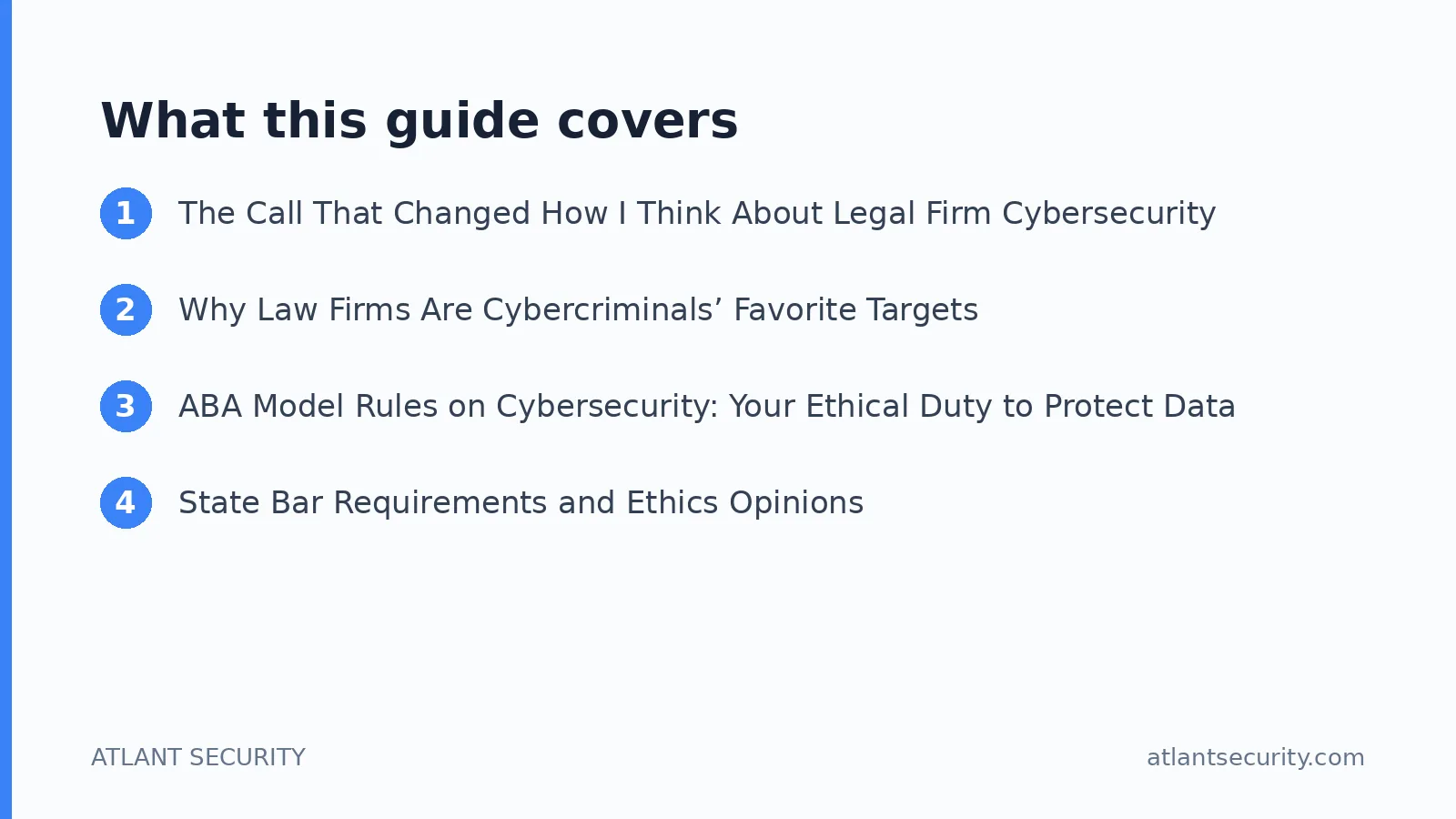 What this guide covers: The Call That Changed How I Think About Legal Firm Cybersecurity, Why Law Firms Are Cybercriminals’ Favorite T