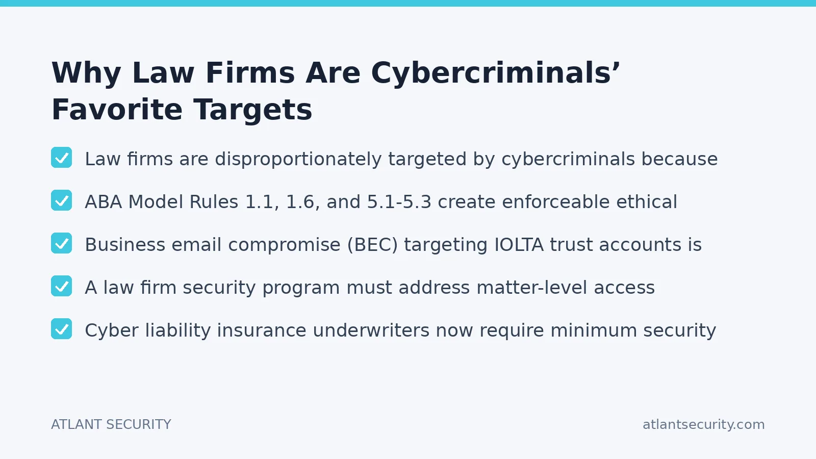 Checklist: Why Law Firms Are Cybercriminals’ Favorite Targets
