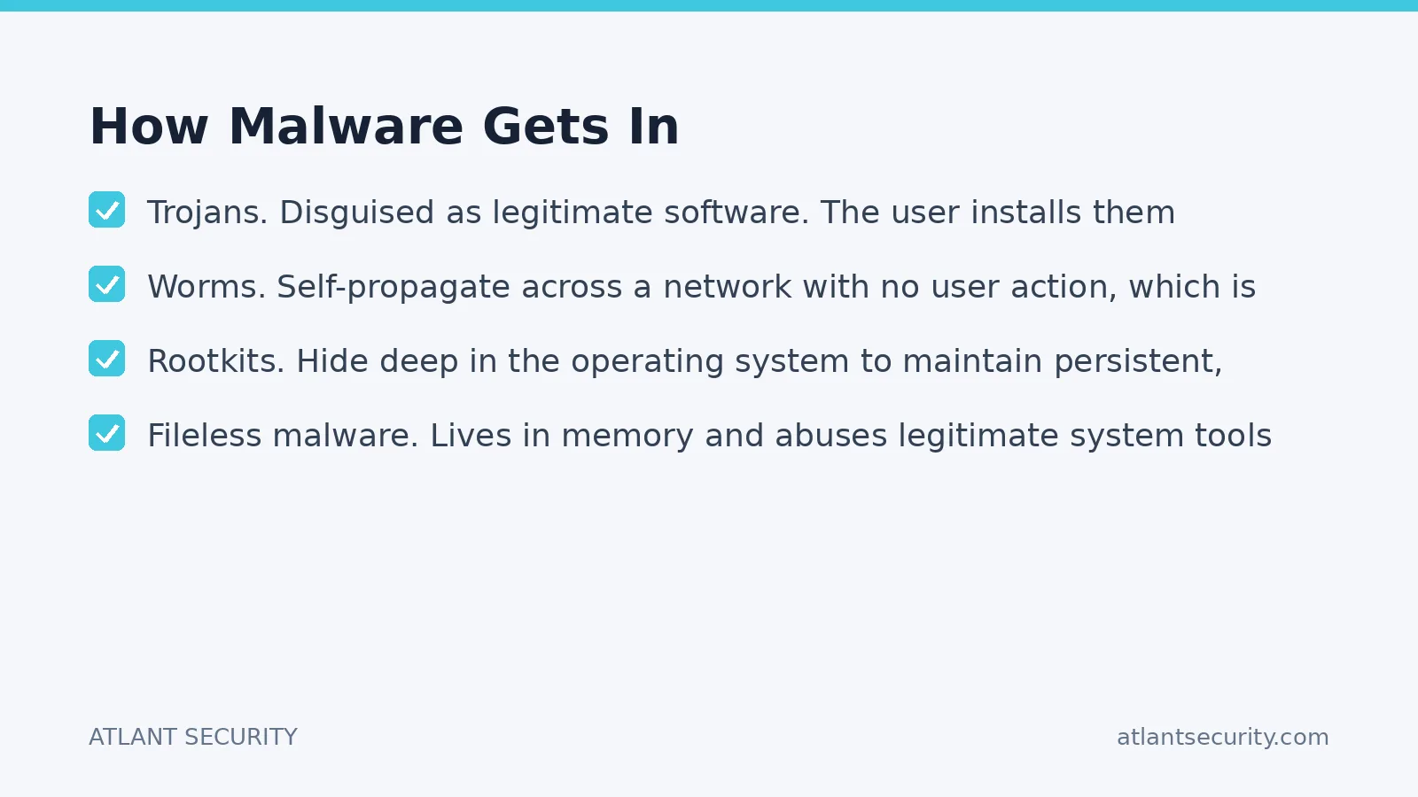 Checklist: How Malware Gets In