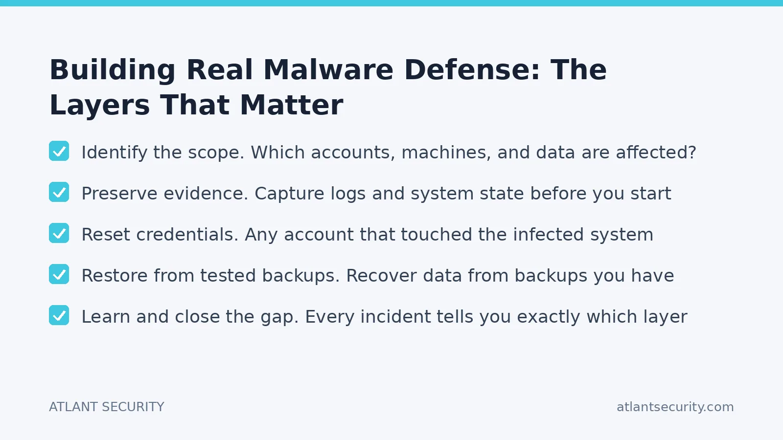 Checklist: Building Real Malware Defense: The Layers That Matter