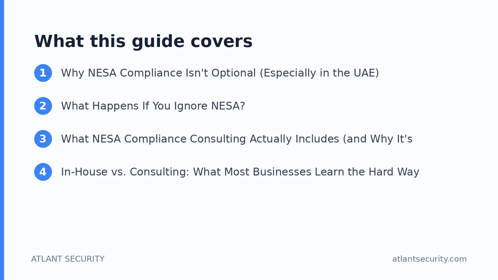 What this guide covers: Why NESA Compliance Isn't Optional (Especially in the UAE), What Happens If You Ignore NESA?, What NESA Compli