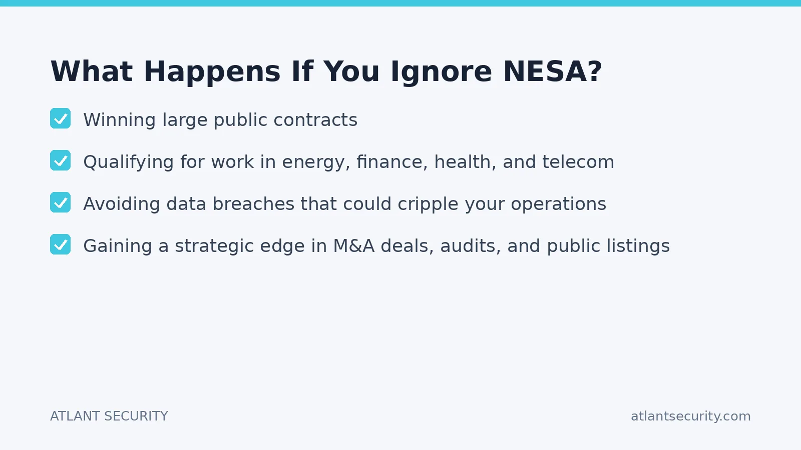Checklist: What Happens If You Ignore NESA?