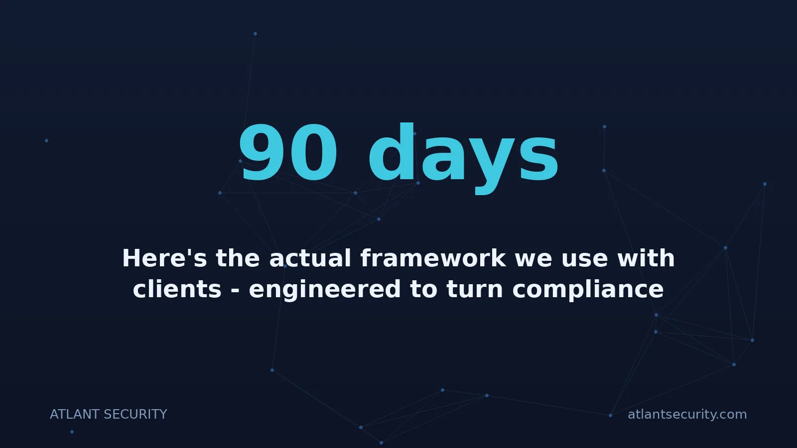 90 days: Here's the actual framework we use with clients - engineered to turn compliance from chaos to clarit