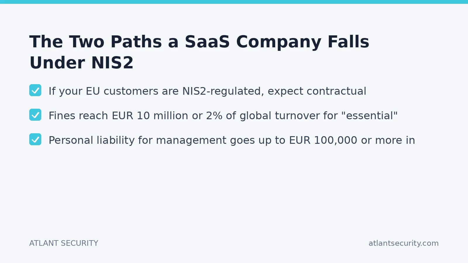 Checklist: The Two Paths a SaaS Company Falls Under NIS2