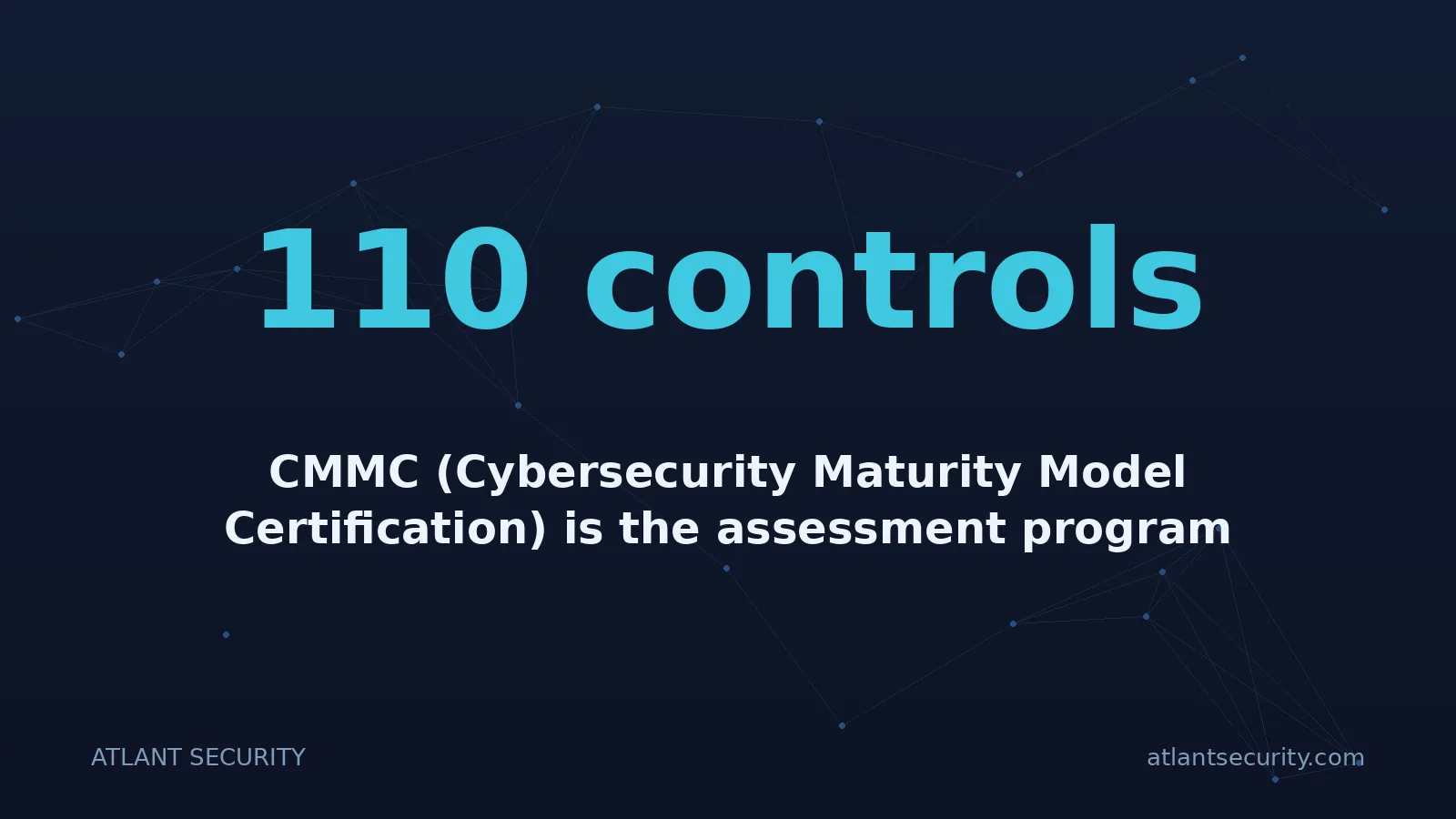 110 controls: CMMC (Cybersecurity Maturity Model Certification) is the assessment program that the Department of D