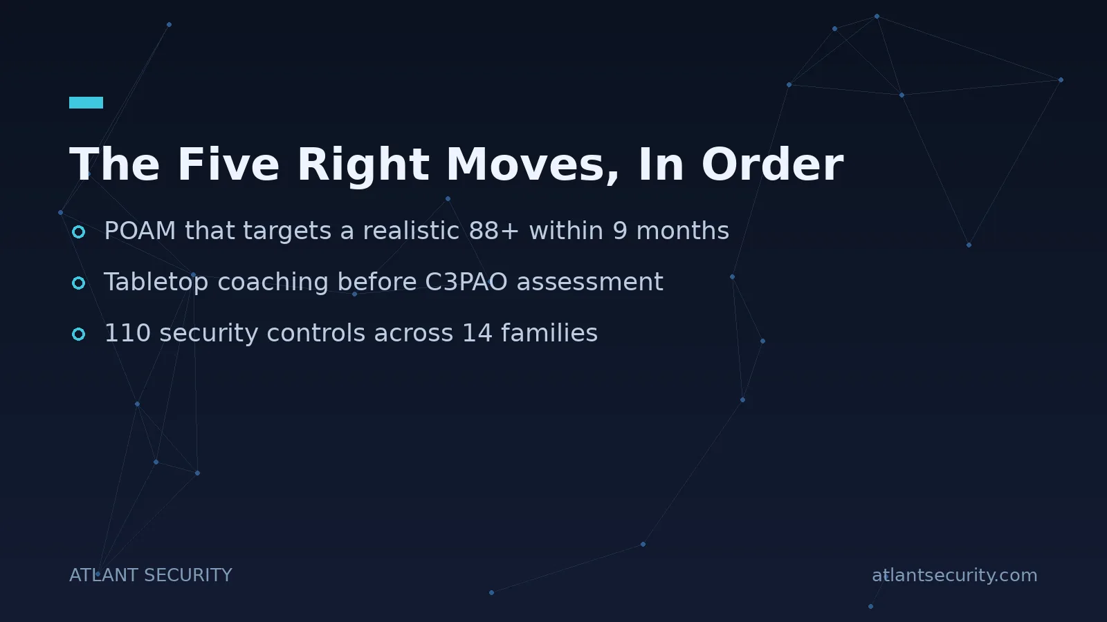 The Five Right Moves, In Order - key points