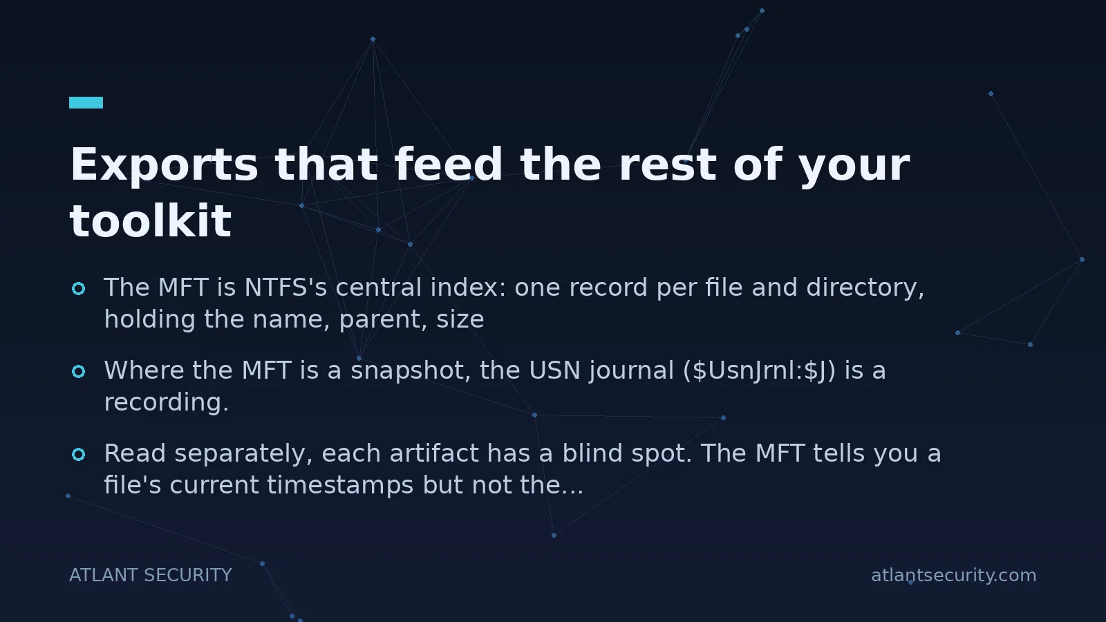 Exports that feed the rest of your toolkit - key points