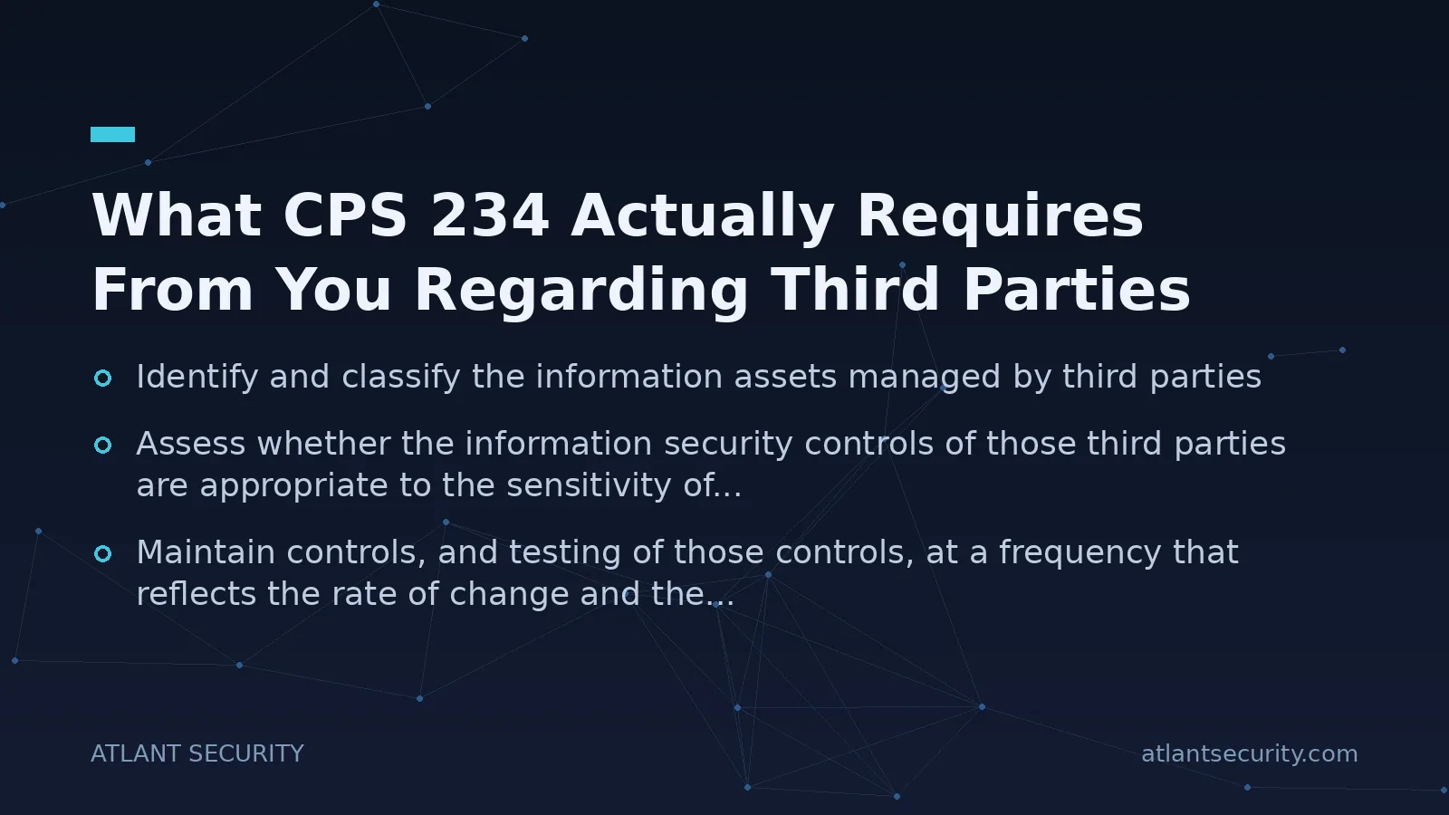 What CPS 234 Actually Requires From You Regarding Third Parties - key points