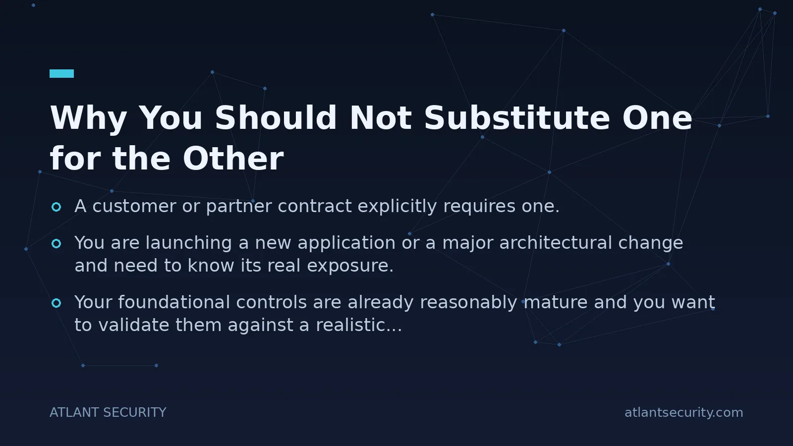 Why You Should Not Substitute One for the Other - key points