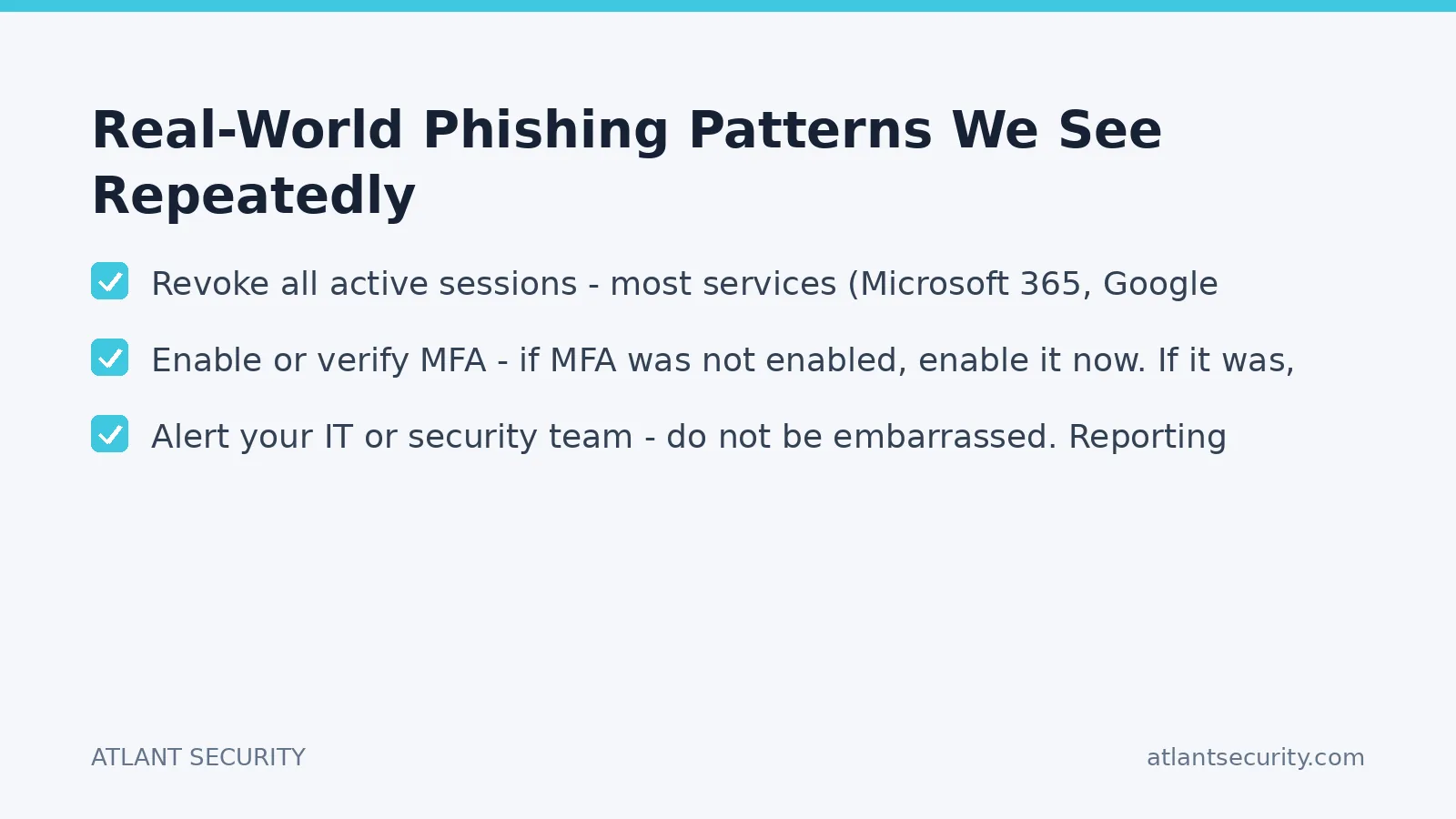 Checklist: Real-World Phishing Patterns We See Repeatedly