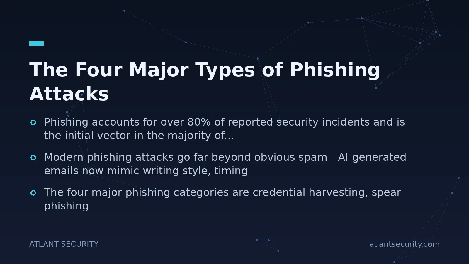 The Four Major Types of Phishing Attacks - key points