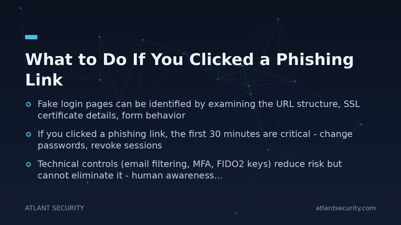 What to Do If You Clicked a Phishing Link - key points