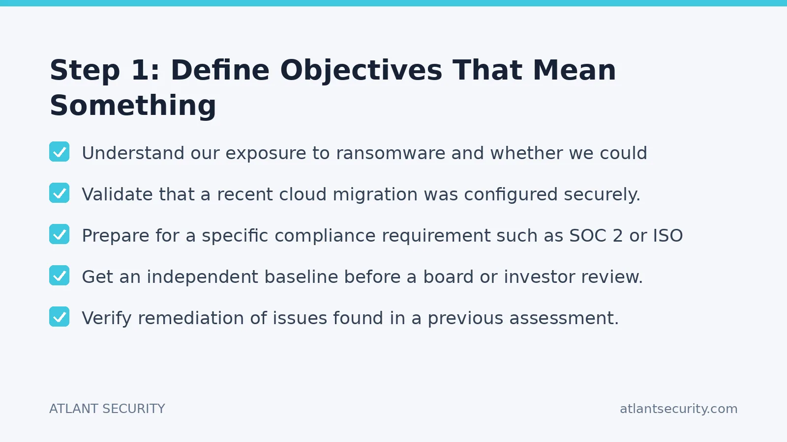 Checklist: Step 1: Define Objectives That Mean Something