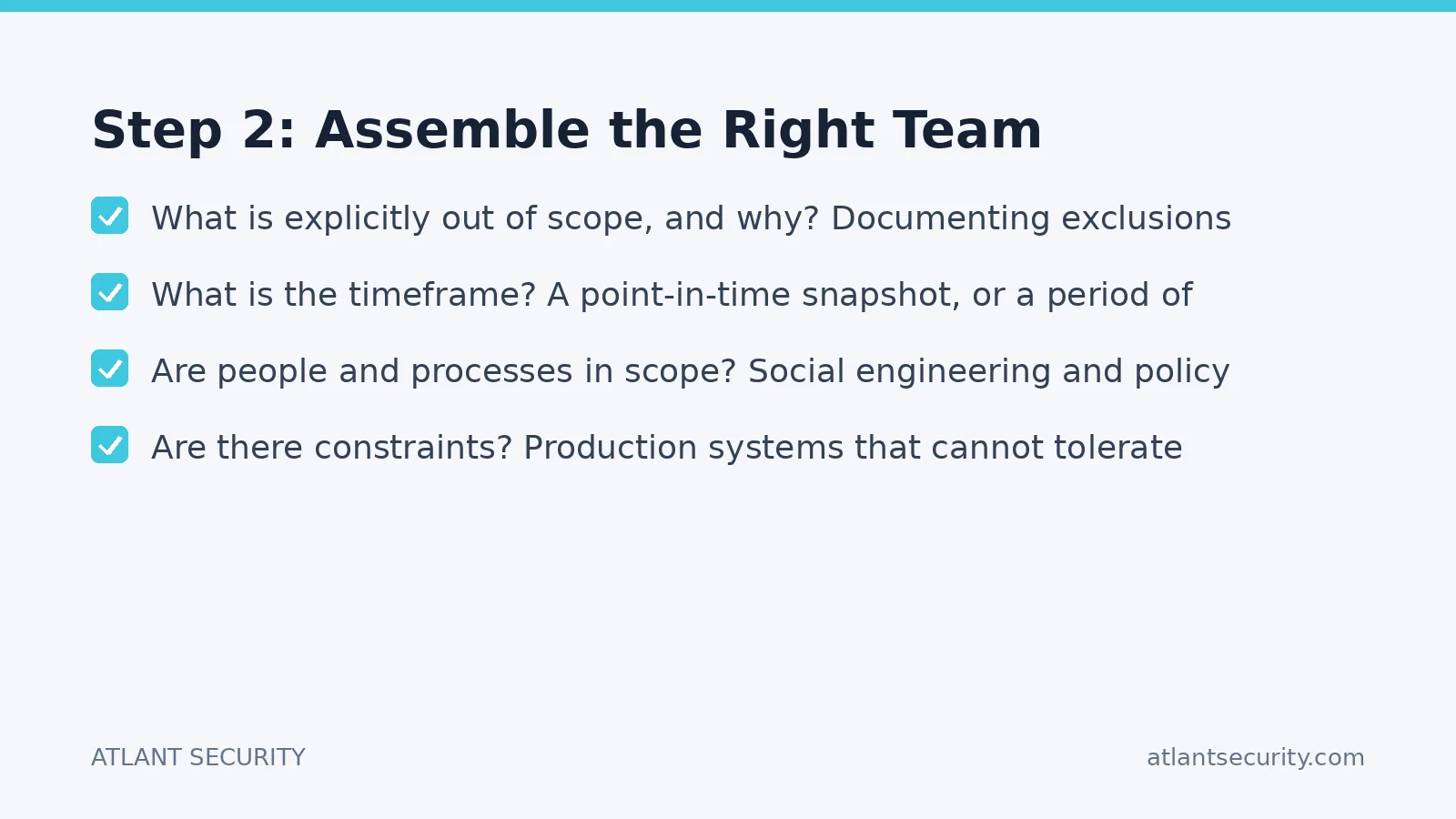 Checklist: Step 2: Assemble the Right Team