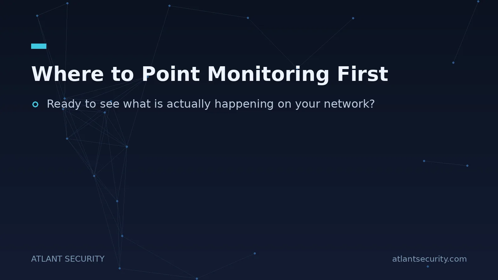 Where to Point Monitoring First - key points