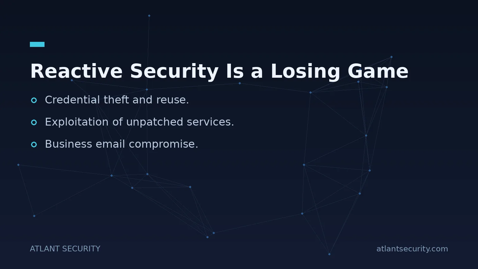 Reactive Security Is a Losing Game - key points
