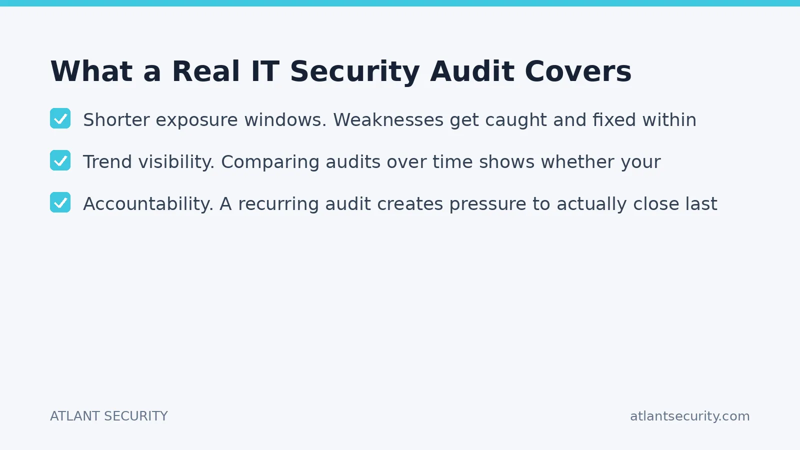 Checklist: What a Real IT Security Audit Covers