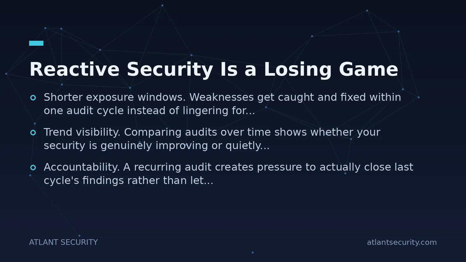 Reactive Security Is a Losing Game - key points