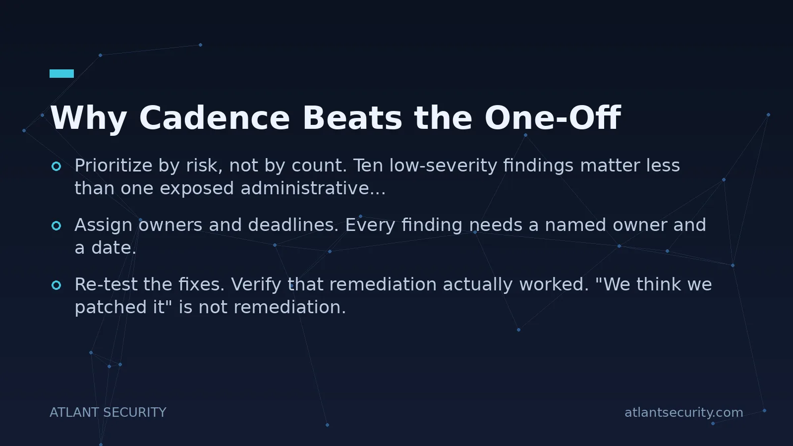 Why Cadence Beats the One-Off - key points