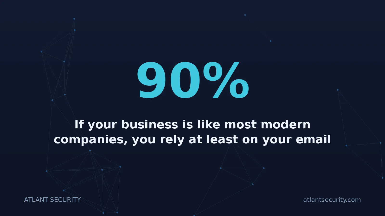 90%: If your business is like most modern companies, you rely at least on your email on a cloud provider 
