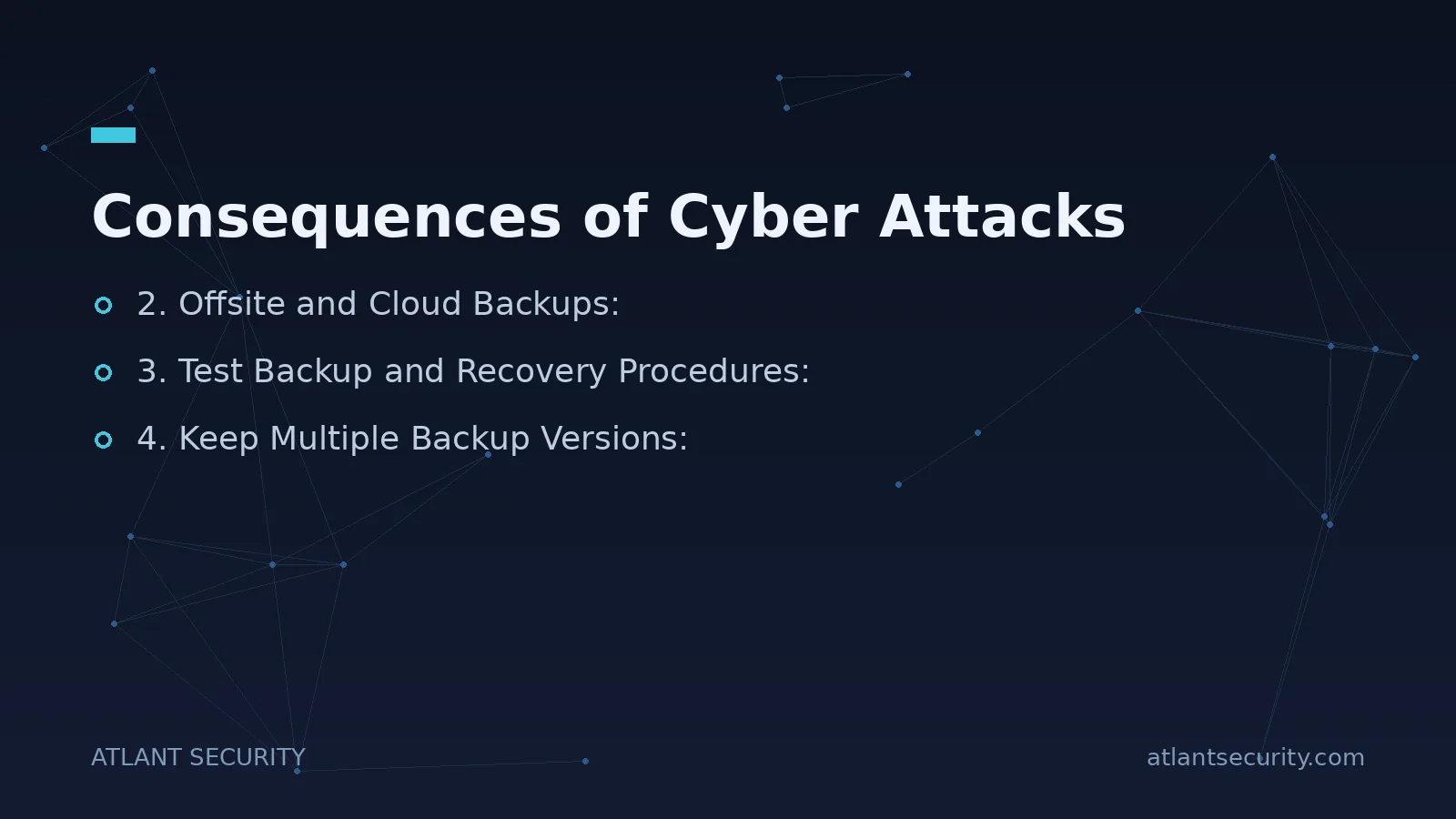 Consequences of Cyber Attacks - key points