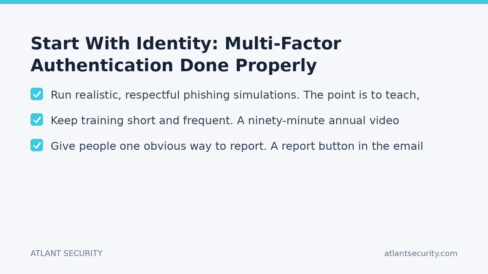 Checklist: Start With Identity: Multi-Factor Authentication Done Properly