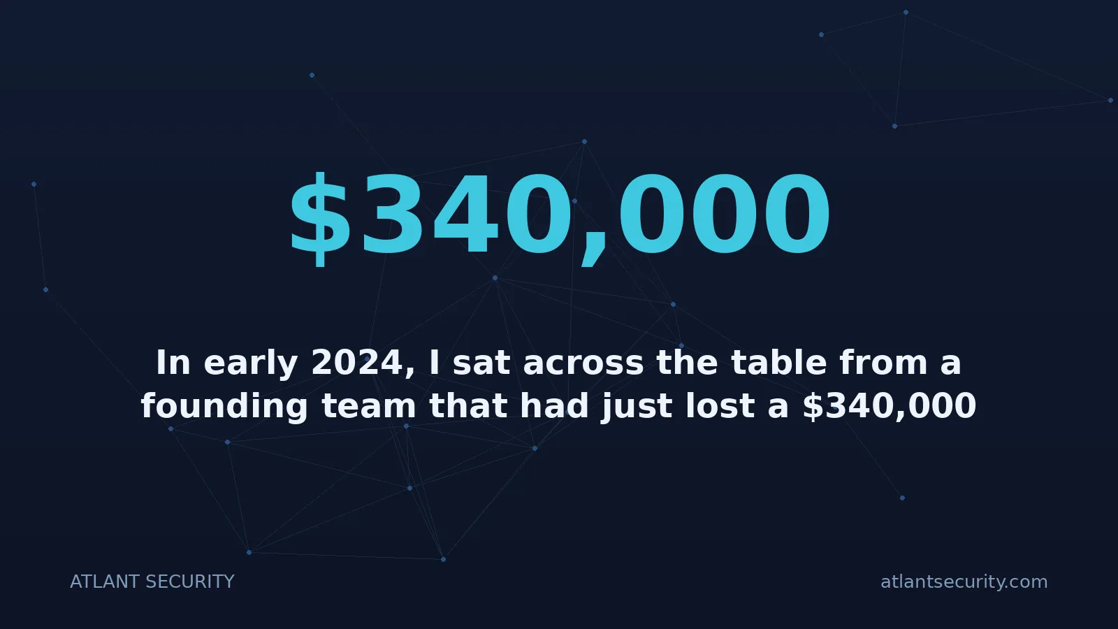 $340,000: In early 2024, I sat across the table from a founding team that had just lost a $340,000 annual cont
