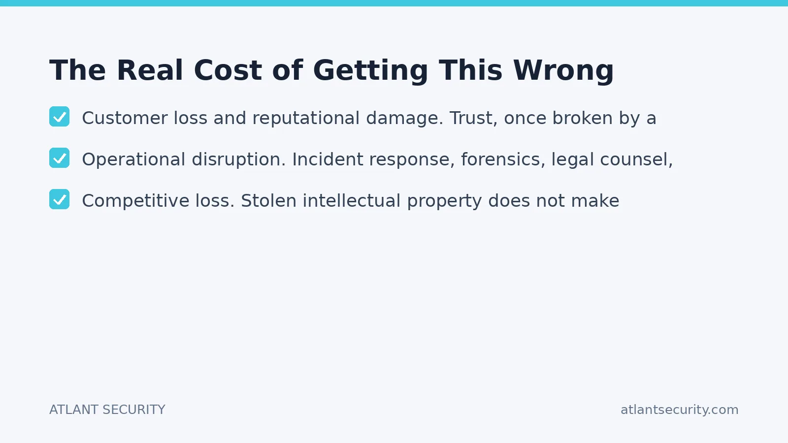 Checklist: The Real Cost of Getting This Wrong