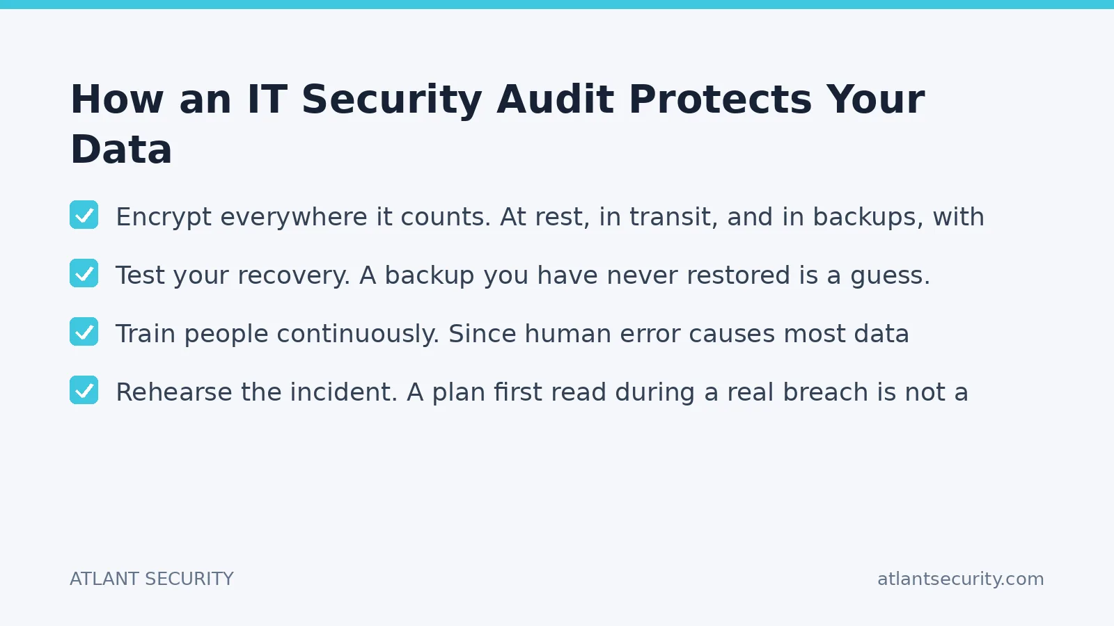 Checklist: How an IT Security Audit Protects Your Data