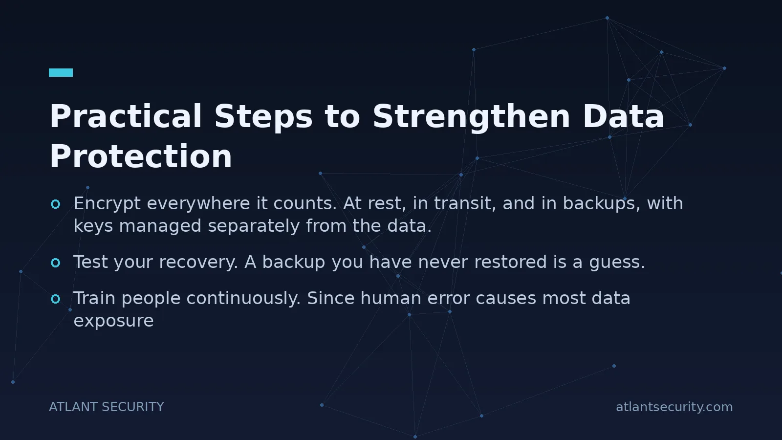 Practical Steps to Strengthen Data Protection - key points
