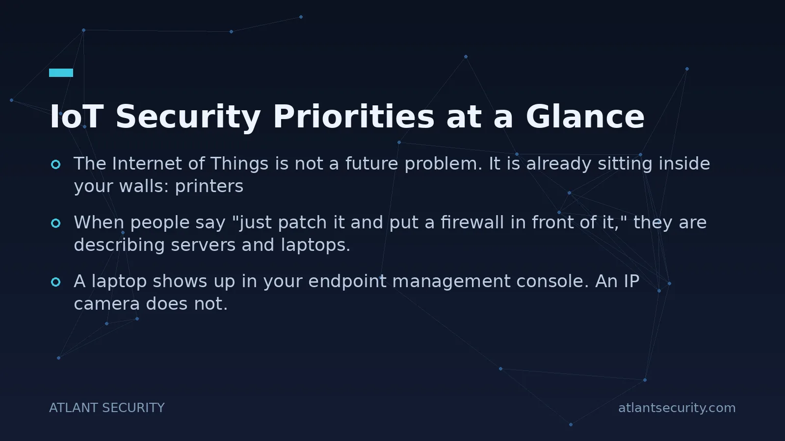 IoT Security Priorities at a Glance - key points