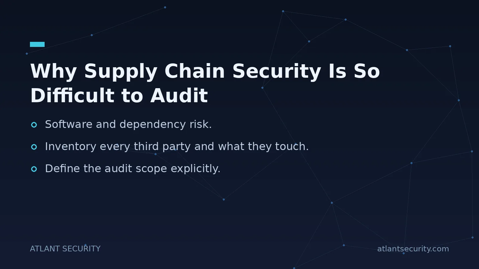 Why Supply Chain Security Is So Difficult to Audit - key points